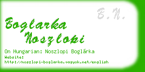 boglarka noszlopi business card